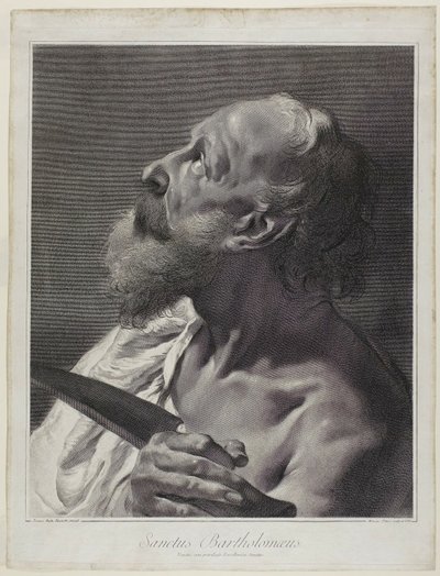 Saint Barthélemy, tiré de La Sainte Famille et les douze apôtres - Marco Alvise Pitteri