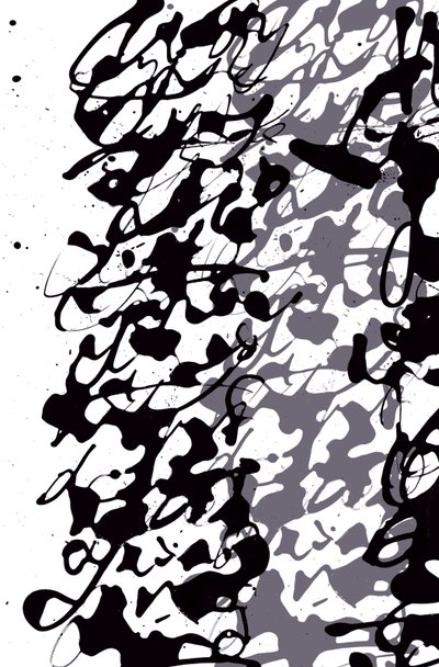 Écriture asémique, 2014 (encre sur papier) - Marco Campedelli