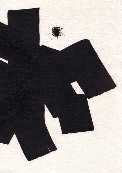 Noir, 2023 (encre sur papier) - Marco Campedelli