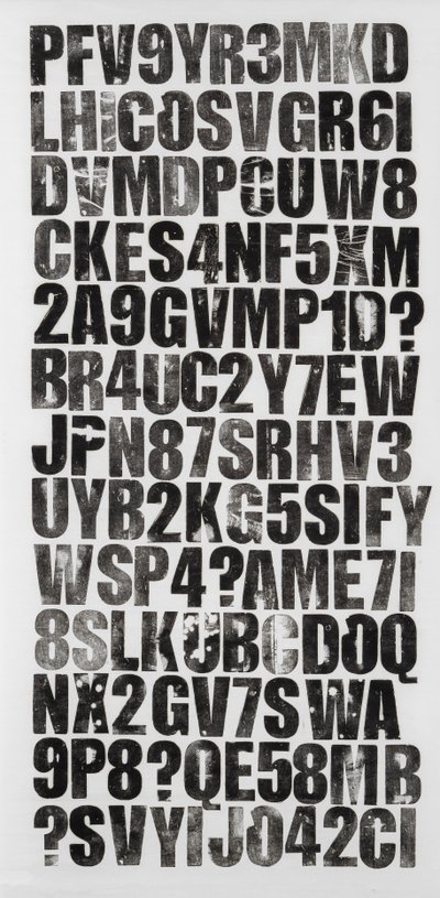 Codex, 2018 (impression typographique sur papier de riz) - Marco Campedelli