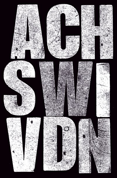 Lettres, 2014 (impression typographique sur papier noir) - Marco Campedelli