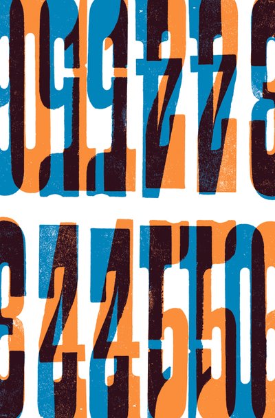 Numbers, 2014 (impression typographique sur bois) - Marco Campedelli