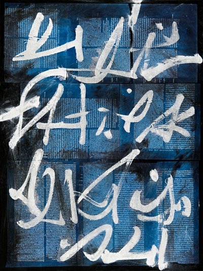 Texto #15, 2020 (collage, technique mixte sur toile) - Marco Campedelli