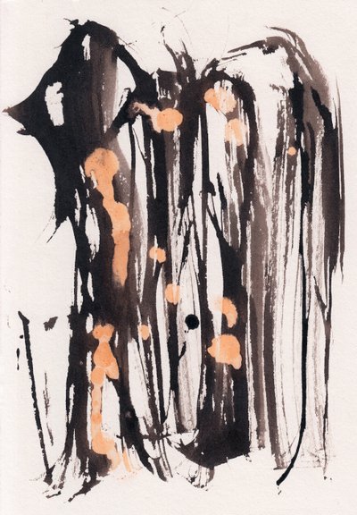 Wabi Sabi, 2018 (encre et eau de Javel sur papier) - Marco Campedelli