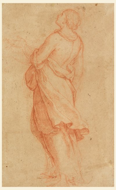 Dessin, une jeune femme (Sainte Marie-Madeleine sous la croix), 1550-75 - Marco Pino