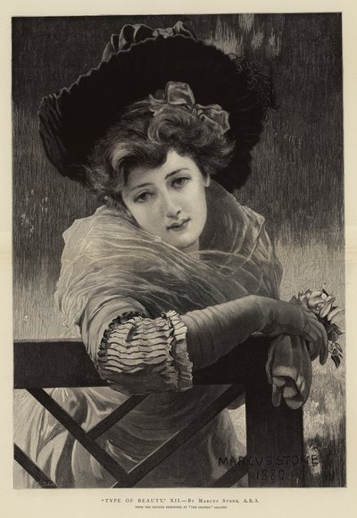 "Type de beauté," XII (gravure) - Marcus (after) Stone