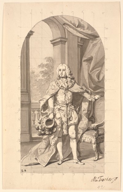 Amtmand "Conseiller privé à Tønder" Frederik Wilhelm Holstein en chevalier de l