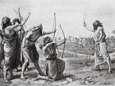 Une incursion de nomades sémites (litho) - Margaret (after) Dovaston