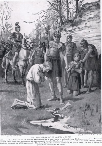 Le martyre de saint Alban, illustration tirée de l