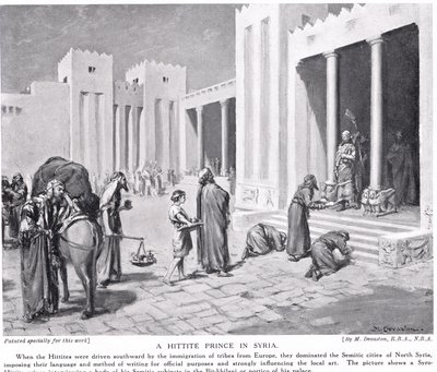 Prince hittite en Syrie, illustration tirée de "Hutchinson