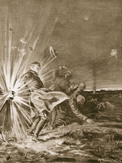 Un obus éclate à proximité du soldat Jackson, lui arrachant le bras alors qu