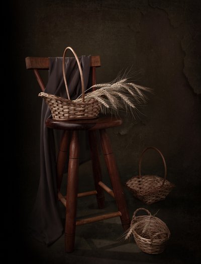 Paniers rustiques et blé - Margareth Perfoncio