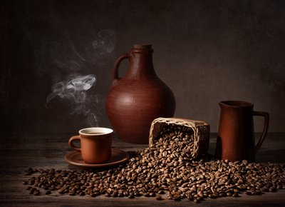 Nature morte rustique avec du café - Margareth Perfoncio