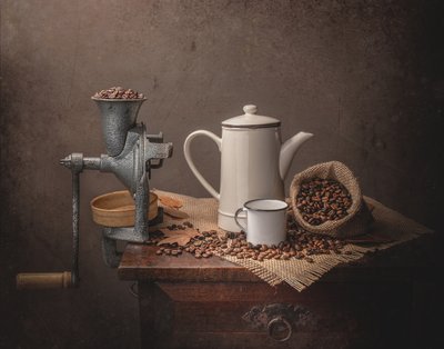 Nature morte vintage avec du café - Margareth Perfoncio