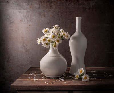 Nature morte aux marguerites blanches - Margareth Perfoncio