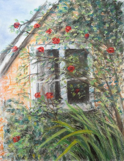 Roses sur la fenêtre - Margo Starkey