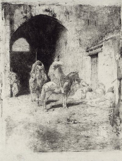 Gardien de casbah à Tétouan - Marià Fortuny Marsal