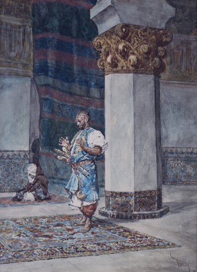 Un marchand priant dans une mosquée - Mariano Fortuny y Marsal