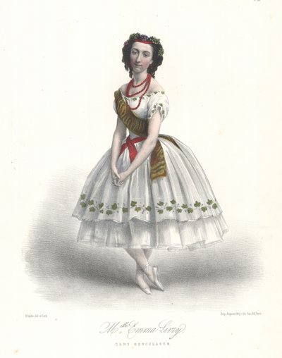 La danseuse de ballet française Emma Livry dans le ballet Herculanum de Félicien David à l