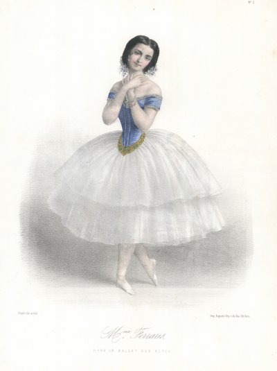 La danseuse de ballet italienne Amalia Ferraris dans le Ballet des Elfes à l