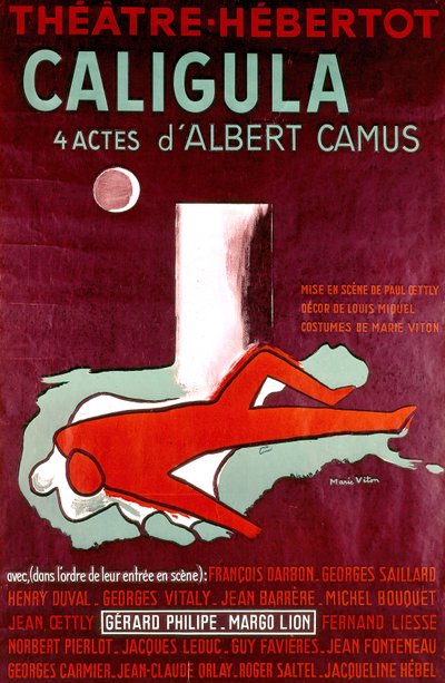 affiche pour la pièce Caligula d