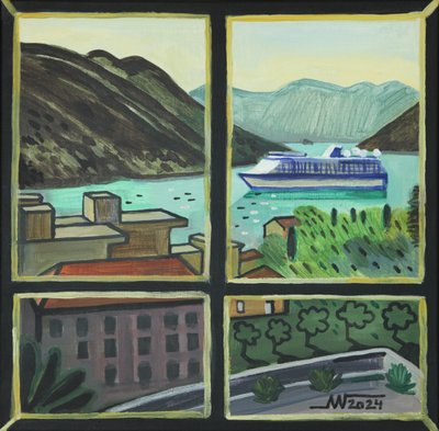 Vue depuis la fenêtre sur la côte - Marina Gorkaeva