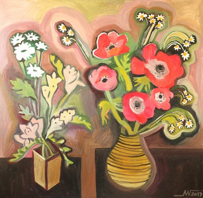 Nature morte florale éclatante - Marina Gorkaeva