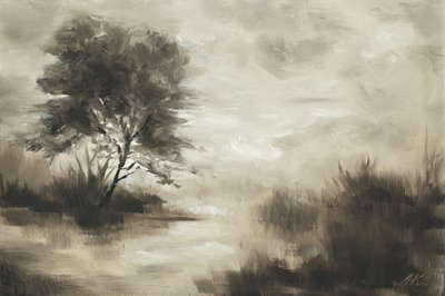 Arbre solitaire brumeux - Marina Kozyr