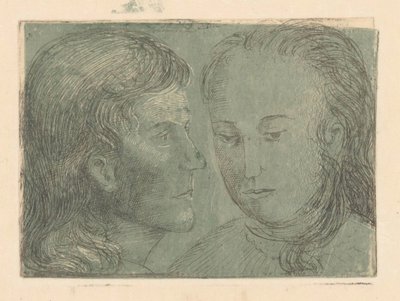 Jeune homme de profil et femme - Marius Holleman