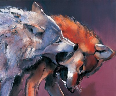 Deux loups (détail) - Mark Adlington