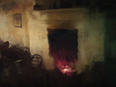 irish cottage series - fireplace (mixed media) - Mark Gordon