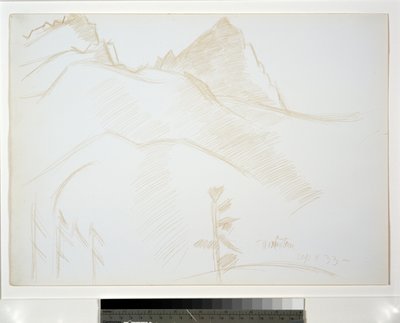 Paysage de montagne avec pins - Marsden Hartley