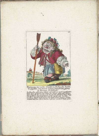 Le nain Ploriander en berger, vers 1710 - Martin Engelbrecht (attributed to)