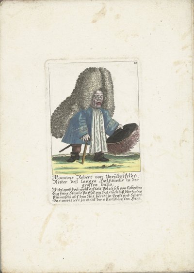 Le nain Robert von Parukenfeldt, ca. 1710 - Martin Engelbrecht (attributed to)