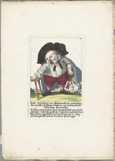 Le nain Veith Schöberl von Gümpendriel, vers 1710 - Martin Engelbrecht (attributed to)