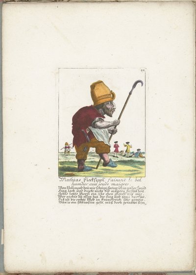 Le joyeux nain Mathias Flecksippl, vers 1710 - Martin Engelbrecht (attributed to)