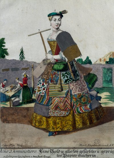 Fabricant de papiers colorés, gravure de 