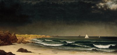 Tempête imminente : Plage près de Newport - Martin Johnson Heade
