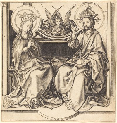 Le Christ bénissant la Vierge - Martin Schongauer