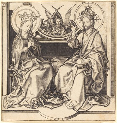 Le Christ bénissant la Vierge - Martin Schongauer