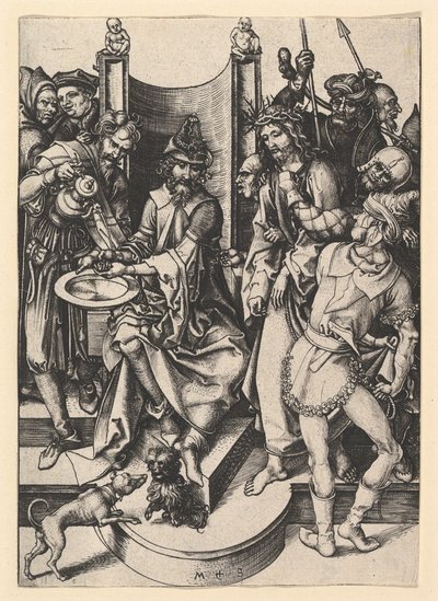 Pilate se lavant les mains, vers 1435-1491 - Martin Schongauer
