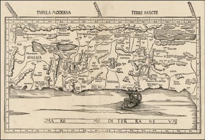 Carte de la Palestine de 1513 par Martin Waldseemüller - Martin Waldseemuller
