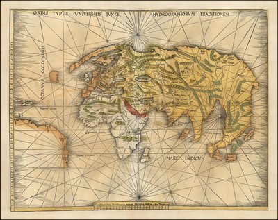 Carte du monde de 1513 par Martin Waldseemüller - Martin Waldseemuller