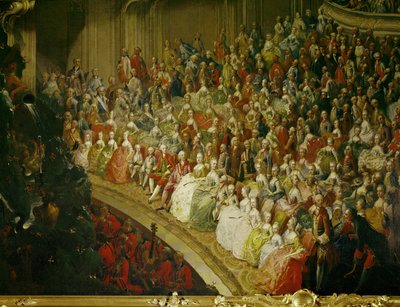 Concert de mariage à ... (huile sur toile) - Martin van Mytens or Meytens