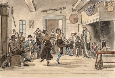 Danse dans une ferme norvégienne - Martinus Rørbye