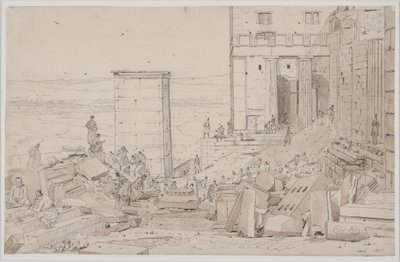 Fouilles devant les Propylées - Martinus Rørbye
