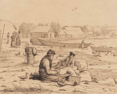 Rue de la Plage à Thisted. 1830 - Martinus Rørbye