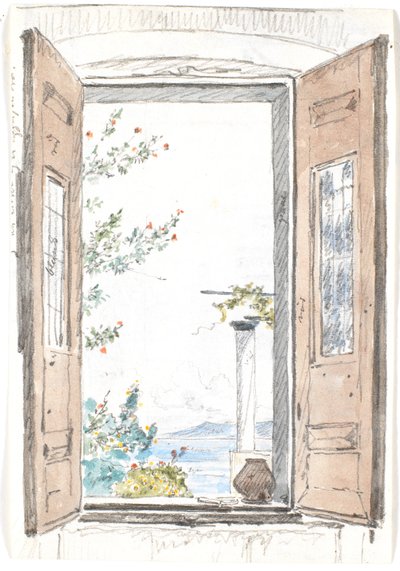 Vue à travers une fenêtre à Procida - Martinus Rørbye