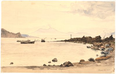 Vue sur le Vésuve depuis Procida - Martinus Rørbye