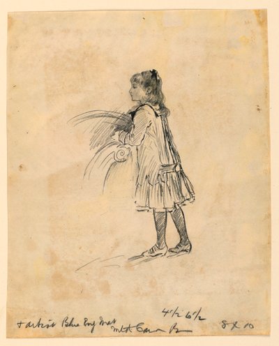 Dessin, Marian Hague enfant, 1883 - Mary A. Hallock Foote